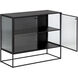 Parsons 35.5 X 15 inch Clear / Matte Black Sideboard, Small